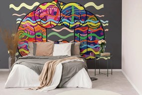 Carta da parati autoadesiva – Gatti innamorati in stile pop art