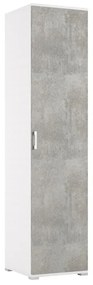 Mobile Multiuso L 45 x H 195 P 45 cm bianco, grigio cemento