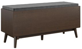 Scarpiera marrone con panca Brittany - Novogratz