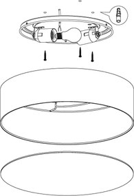 Eglo 97575 - Plafoniera per bambini RUFFO 2xE27/40W/230V