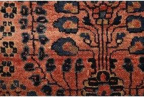 Antik Stilizzato Rosso Ruggine Blu Scuro Corsia 75x195 Cm