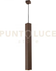 Lampadario a sospensione fluke quadrata corten 1 luce attacco gu10 ...