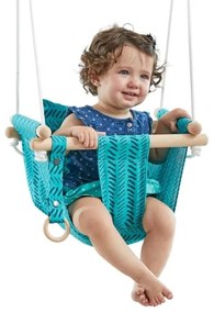 2Kids Toys - Altalena tessile per bambini turchese