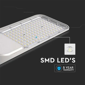 Lampada stradale LED SAMSUNG CHIP 50W 230V 6500K IP65 grigio