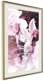 Poster  Flowers on the Water  Cornice Quadri Cornice d'oro con passe-partout, Larghezza x Altezza Home decor 30x45