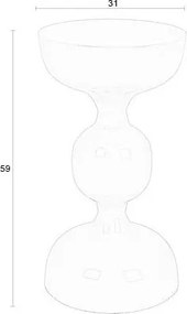 Tavolino rotondo in metallo ø 31 cm Lars – White Label