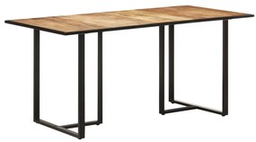 Tavolo Da Pranzo 160 Cm İn Legno Massello Di Mango Grezzo /