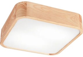 Plafoniera NATURAL SQUARE 2xE27/15W/230V 35x35 cm pino