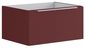 Base per mobile bagno Brera 1 cassetto P 45.5 x L 59.5 x H 30 cm laccato opaco rosso jaipur