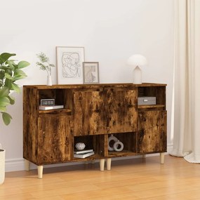 Credenze 2pz Rovere Fumo 60x35x70 Cm İn Legno Multistrato /