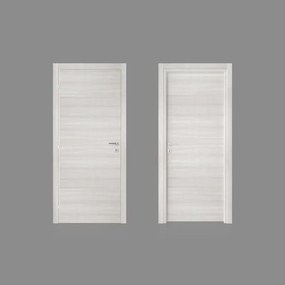 Porta interna a battente Gravel in MDF colore frassino, L 80 x H 210 cm, apertura reversibile