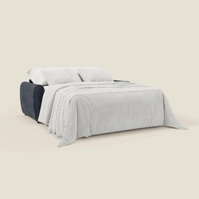 Kaleo Divano letto moderno con materasso H17 cm - in raffinato tessuto impermeabile T26 blu navy