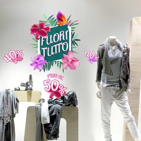 Fuori tutto floreale | Vetrofania