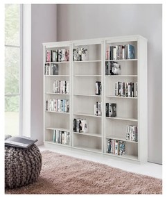 Libreria in legno di pino bianco 222x223 cm Anita - Støraa