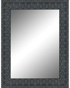Specchio rettangolare in legno nero 70 x 50 cm