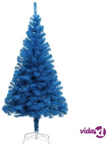 vidaXL Albero di Natale Artificiale con Supporto Blu 180 cm PVC