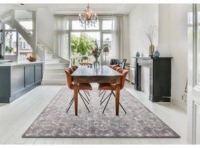 Tappeto in lana grigio 200x300 cm Moire - Agnella