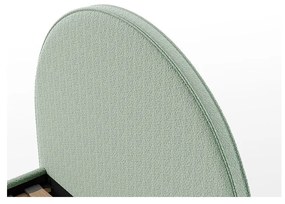 Letto singolo imbottito verde con griglia 90x200 cm MOON - Vipack