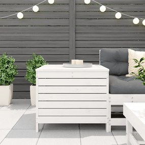 Poggiapiedi giardino bianco 62x63,5x53,5 cm legno massello pino