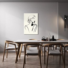 Quadro su tela – Donna in linee minimaliste