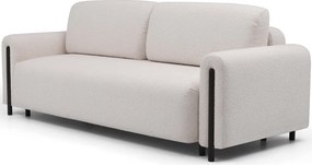 Divano beige/color crema allungabile/con contenitore e rivestimento in bouclé 244 cm Arcadova – ELTAP