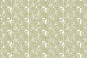 Carta da parati – Foglie magiche in versione verde