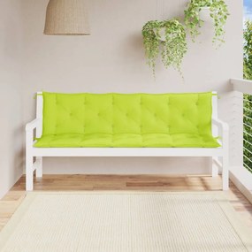 Cuscini Per Panca 2 Pz Verde Intenso 180x50x7 Cm Tessuto Oxford /