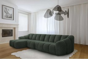 Divano angolare verde scuro (con penisola a sinistra/con chaise lounge) Shell – Miuform
