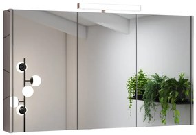 Specchio contenitore con illuminazione Akira L 120 x P 15.5 x H 70 cm con luce fredda