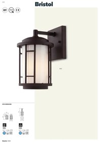 Redo 9956 - Lampadario da esterno a sospensione con catena BRISTOL 1xE327/42W230V IP23
