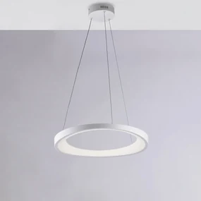 Sospensione Moderna Circolare Anna Led Integrato In Alluminio Bianco