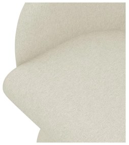 Sedia da pranzo color crema in imbottito Kanoa – Makamii