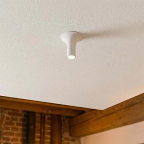 Plafoniera Ø167x170mm GU10 in Gesso Pitturabile Rotonda