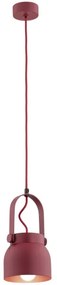 Argon 8292 - Lampadario a sospensione con filo LOGAN 1xE27/15W/230V diametro 14 cm rosso