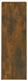 Mobile tv rovere fumo 30,5x30x90 cm in legno ingegnerizzato