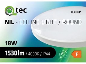 Plafoniera LED da bagno CIRCLE LED/18W/230V 4000K diametro 30 cm IP44 bianco