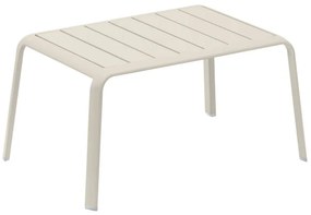 Tavolino da esterno Idaho NATERIAL con piano in alluminio beige 59x41cm