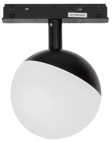 Sfera LED 7W Magnetica, CCT, Angolo 180°, Nera Colore Bianco Variabile CCT