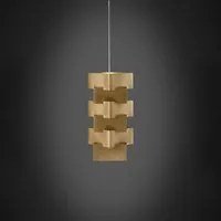 Sospensione Moderna 1 Luce Building In Polilux Oro D36 Made In Italy