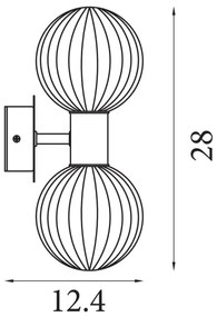 Searchlight 30507GO - Applique LUMINSPHERE 2xG9/7W/230V in ottone
