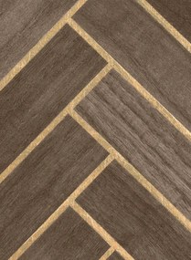 CMO Paris Tapete Bois Chevron - Tabac Or