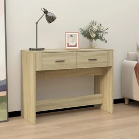 Tavolo consolle rovere sonoma 100x39x75 cm in legno multistrato