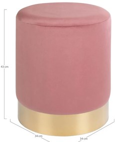 Pouf rosa , ø 34 cm Gamby - House Nordic