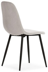 Sedie da pranzo in set color crema in imbottito 4 pz Minka – Marckeric