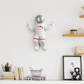 Decorazione da muro 47x35 cm astronaut argento
