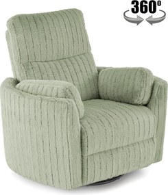 Poltrona Relax Pegas in tessuto menta – 110x100–170x108–81 cm