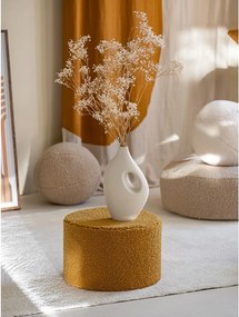 Pouf per bambini marrone con rivestimento in bouclé – Wigiwama