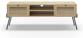 Tavolo TV in rovere colore naturale 140x51 cm Ecrin - Marckeric