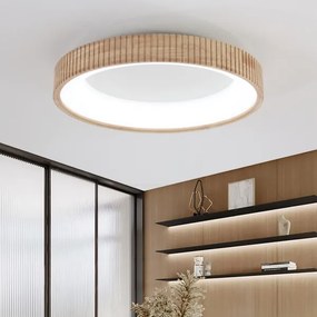 Brilagi - Plafoniera LED FALCON WOOD MODERN LED/40W/230V Ø 60 cm, finitura in legno