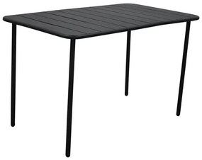 Tavolo da pranzo per giardino Cafe struttura e superficie in acciaio antracite per 4 persone 70x120cm